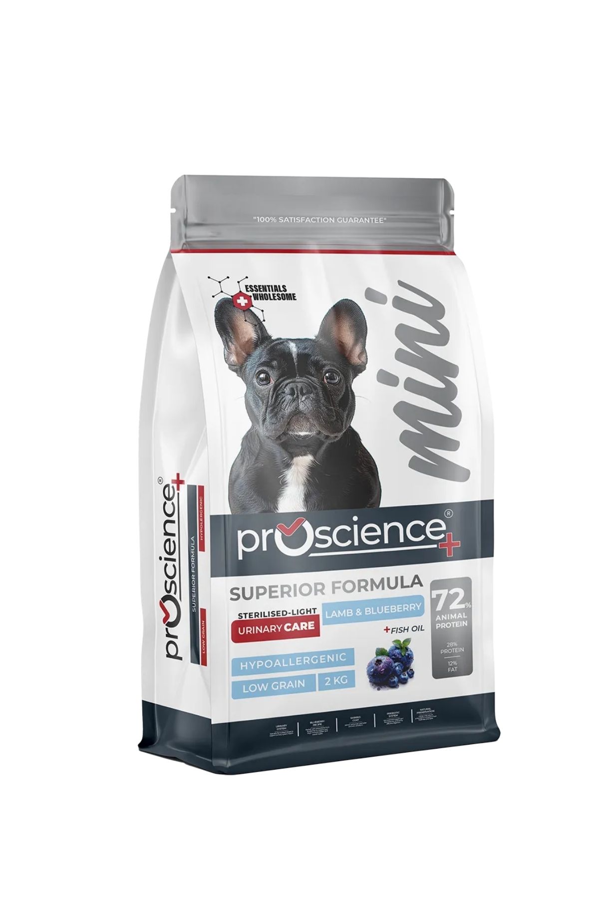 Mini Kuzulu ve Yaban Mersinli Kısırlaştırılmış Köpek Maması 2kg.
