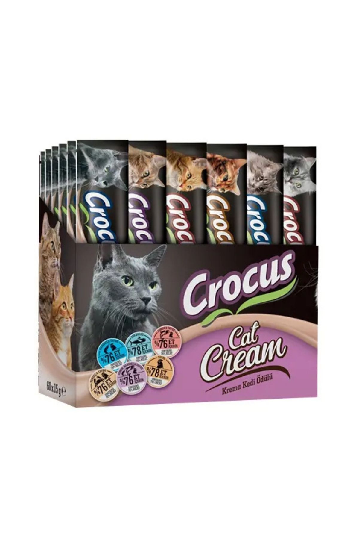 Multipack 6 Çeşit Krema Kedi Ödülü 900 Gr 60 x 15gr