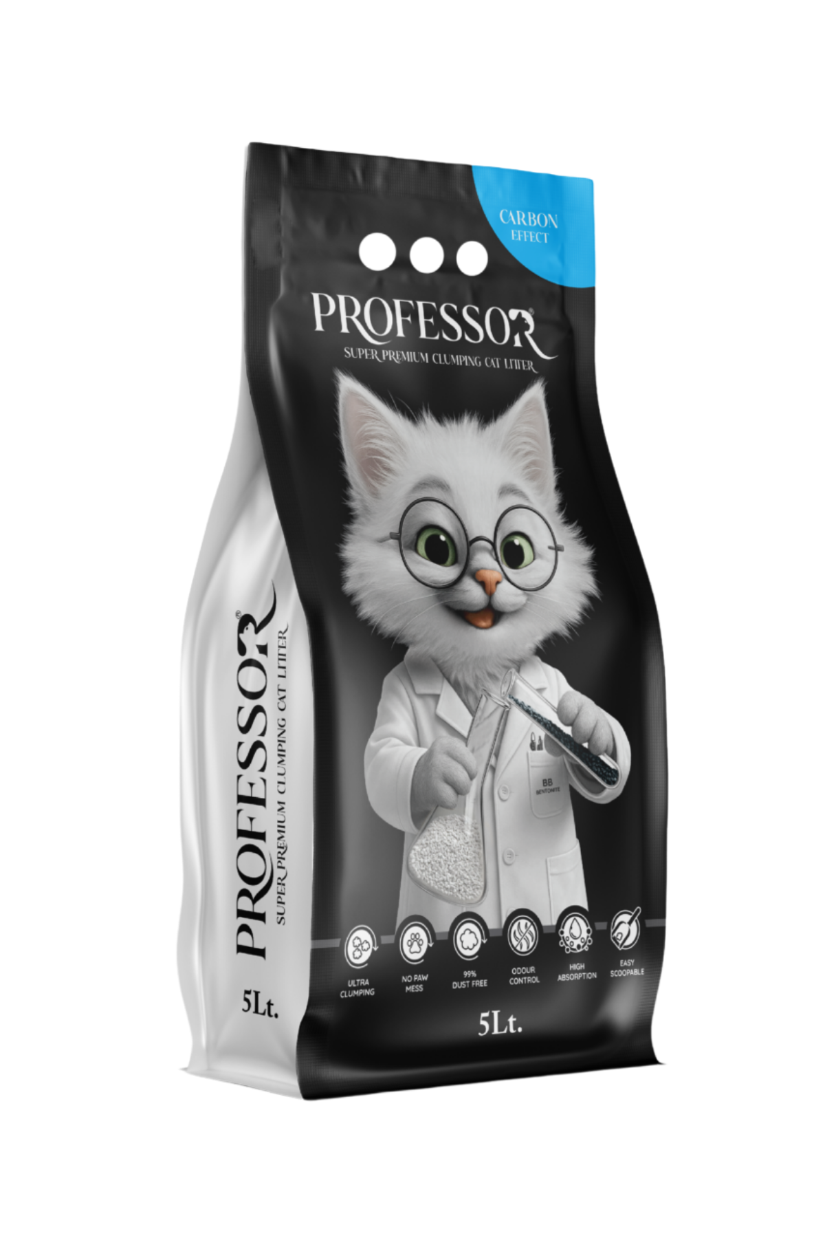 Karbon Efektli Bentonit Kedi Kumu 5 Lt