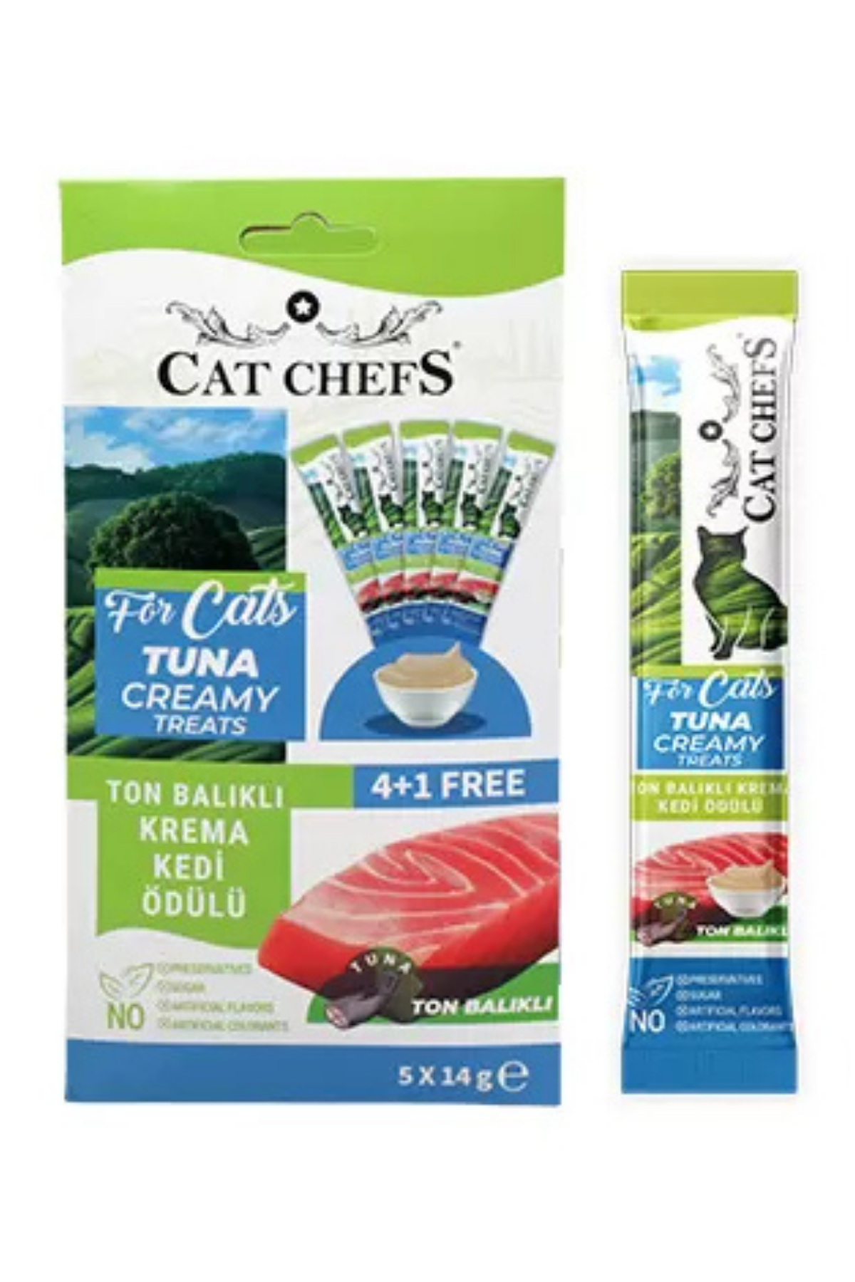 Ton Balıklı ve Kremalı Kedi Ödül Maması 14 Gr X 5 Adet