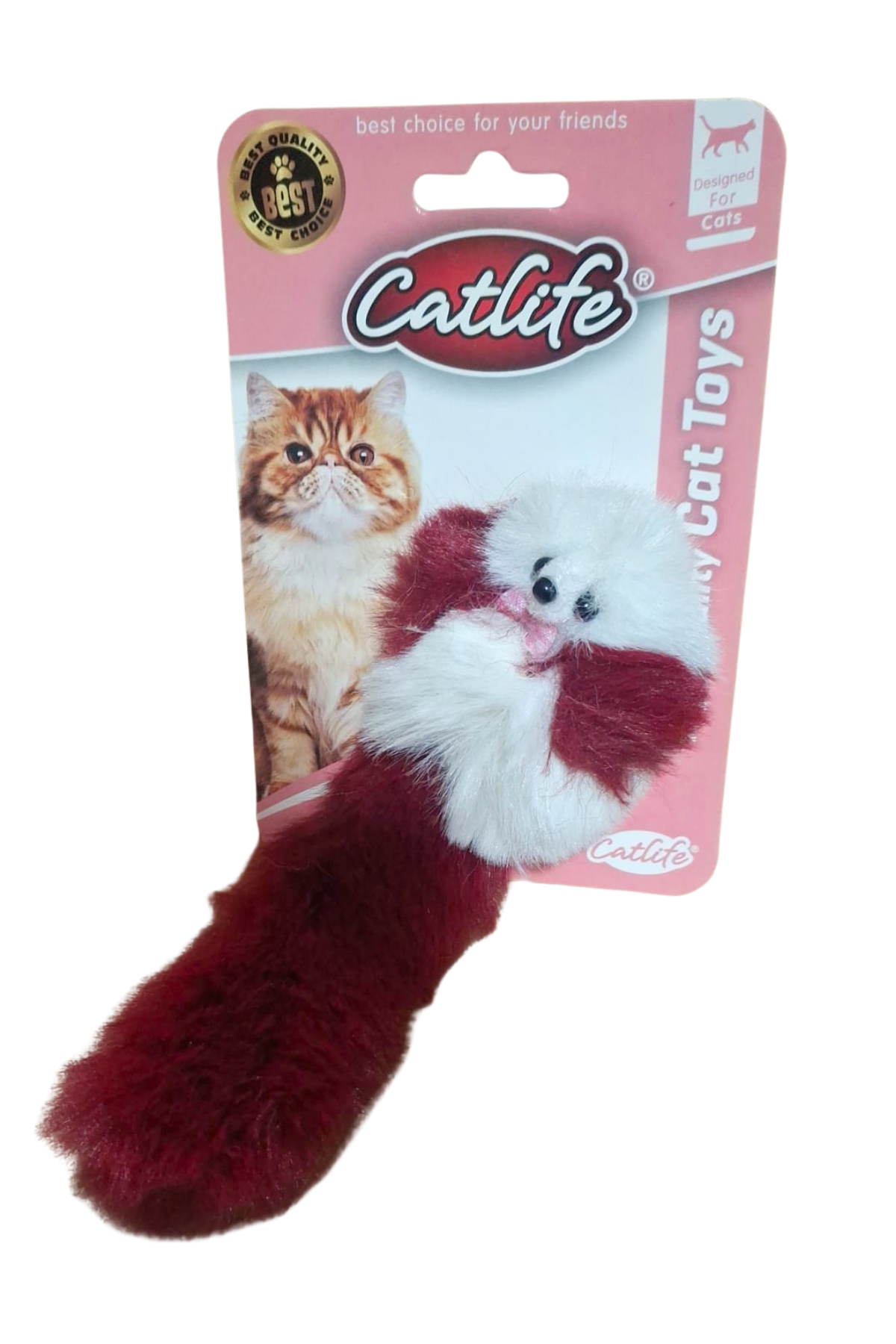 Peluş Kedi Oyuncağı Bordo