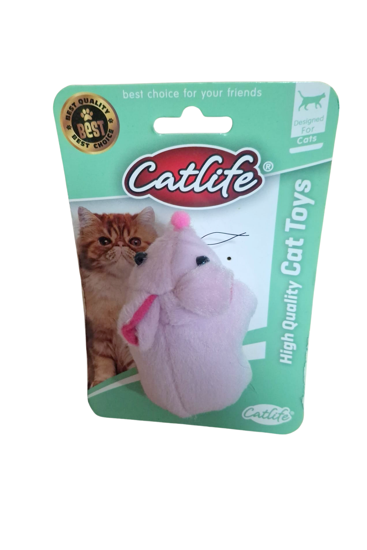 Kedi Oyuncağı Peluş Fare Pembe