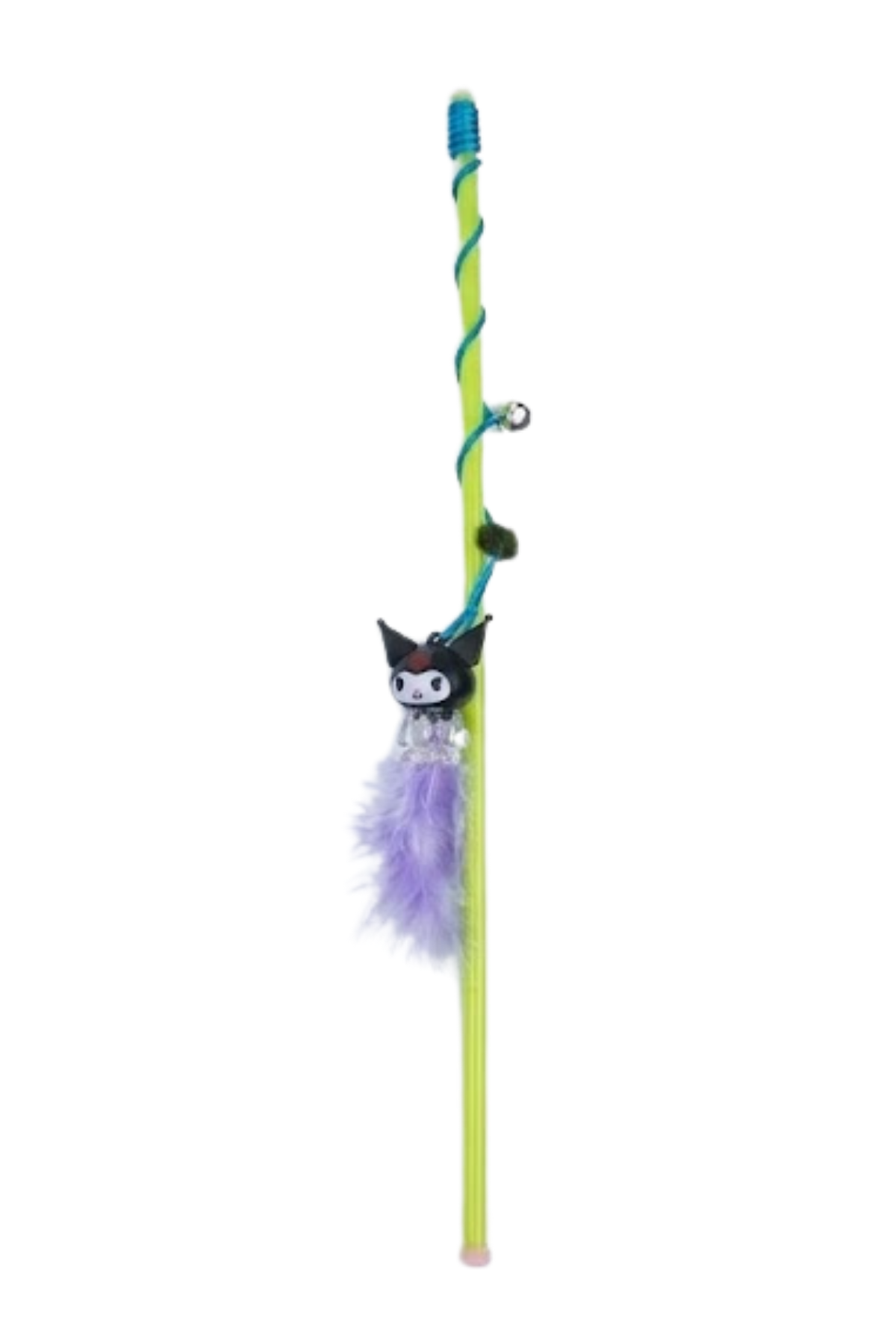 Kuromi Figürlü Kedi Oltası Yeşil
